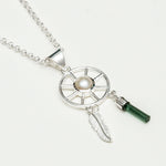 Charm Pendant With Pearl Gemstone In 925 Solid Silver - Mohnaa Jewels