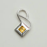 Designer Pendants With Citrine Gemstone In 925 Sterling Silver - Mohnaa Jewels