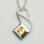 Designer Pendants With Citrine Gemstone In 925 Sterling Silver - Mohnaa Jewels