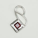 Designer Pendants With Garnet Gemstone In 925 Sterling Silver - Mohnaa Jewels