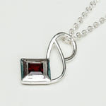 Designer Pendants With Garnet Gemstone In 925 Sterling Silver - Mohnaa Jewels