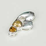 Designer Heart Handmade Pendants With Citrine Gemstone In 925 Sterling Silver - Mohnaa Jewels