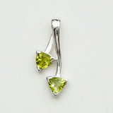 Arrow Pendant With Peridot Gemstone In Sterling Silver - Mohnaa Jewels