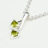 Arrow Pendant With Peridot Gemstone In Sterling Silver - Mohnaa Jewels