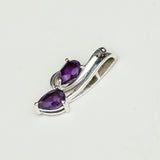 Modern Pendant With Amethyst Gemstone In Fine Sterling Silver - Mohnaa Jewels