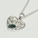 Heart Pendant With Labradorite Gemstone in 925 Solid Sterling Silver - Mohnaa Jewels