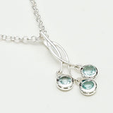 Handmade Pendant With Blue Topaz Gemstone In 925 Sterling Silver - Mohnaa Jewels