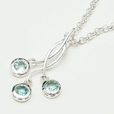 Handmade Pendant With Blue Topaz Gemstone In 925 Sterling Silver - Mohnaa Jewels