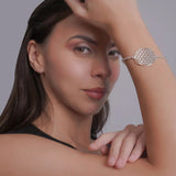 Mohnaa Minimalist Mandala Bracelet in 925 Sterling Silver 402
