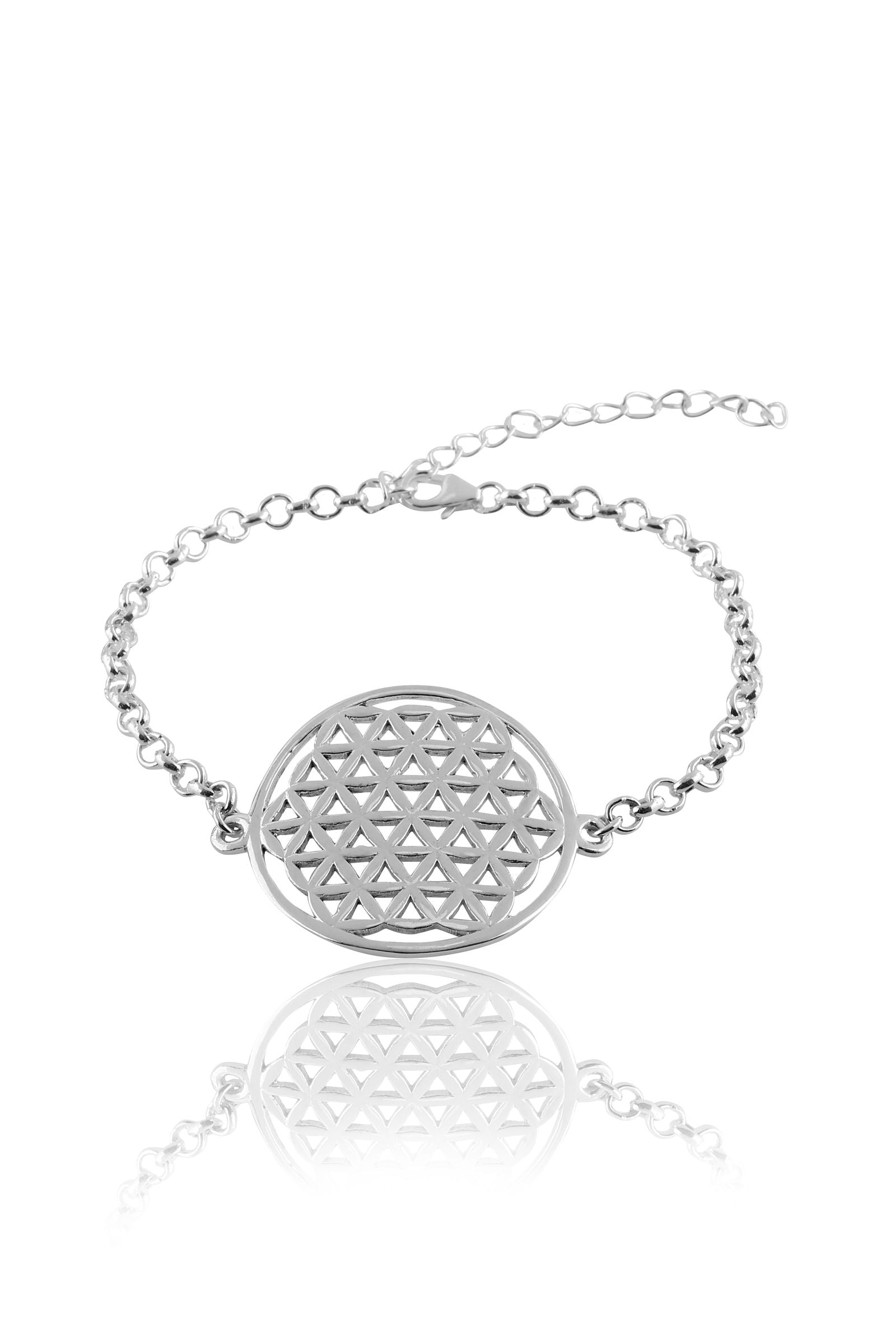 Mohnaa Minimalist Mandala Bracelet in 925 Sterling Silver 402