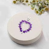 Multiheart Pendant With Amethyst Gemstone in 925 Sterling Silver
