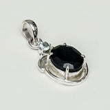 Black Onyx Pendant In 925 Sterling Silver - Mohnaa Jewels