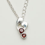 Designer Heart Handmade Pendants With Garnet Gemstone In 925 Sterling Silver - Mohnaa Jewels