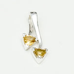 Arrow Pendant With Citrine Gemstone In Sterling Silver - Mohnaa Jewels