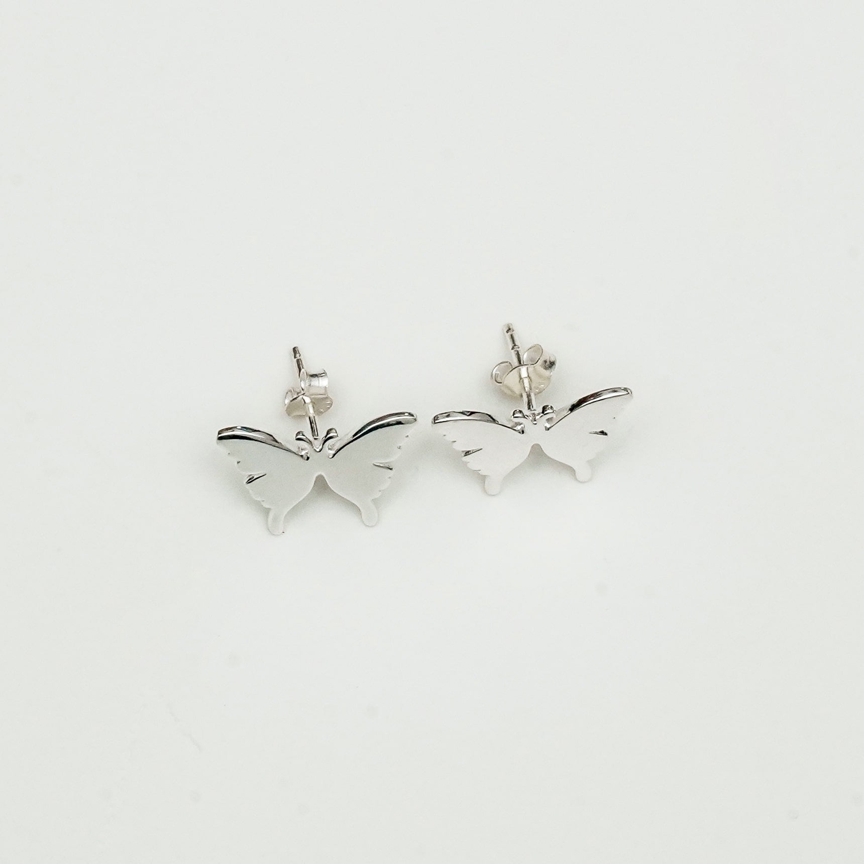 Butterfly Minimalist Earring In 925 Sterling Silver1 - Mohnaa Jewels