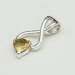 Elegant Pendant with Citrine Gemstone in 925 Silver - Mohnaa Jewels