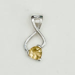 Elegant Pendant with Citrine Gemstone in 925 Silver - Mohnaa Jewels