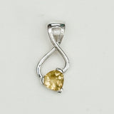 Elegant Pendant with Citrine Gemstone in 925 Silver - Mohnaa Jewels