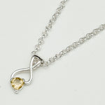 Elegant Pendant with Citrine Gemstone in 925 Silver - Mohnaa Jewels