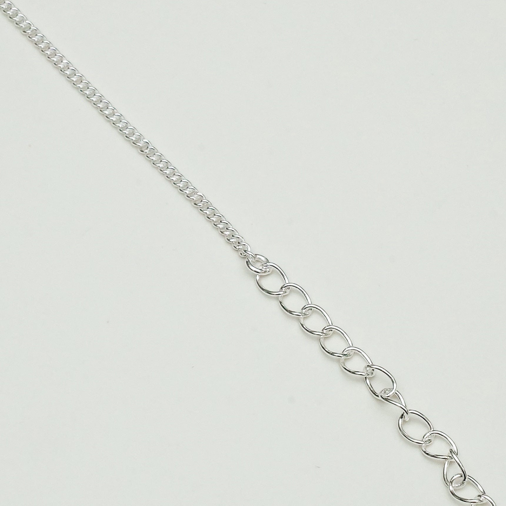 925 Sterling Silver 18 Inch Curb Chain 1MM - Mohnaa Jewels