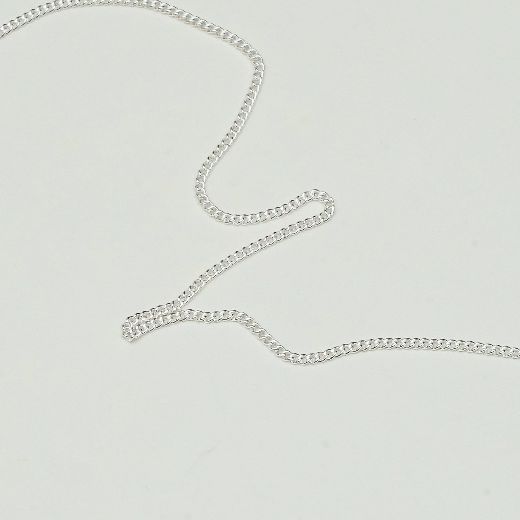 925 Sterling Silver 18 Inch Curb Chain 1MM - Mohnaa Jewels