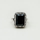 Black Beauty Sterling Silver Ring - Mohnaa Jewels