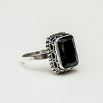 Black Beauty Sterling Silver Ring - Mohnaa Jewels