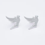 Bird Minimalist Earring In 925 Sterling Silver - Mohnaa Jewels