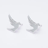 Bird Minimalist Earring In 925 Sterling Silver - Mohnaa Jewels