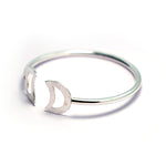 Crescent Silver Bracelet - Openable - Mohnaa Jewels