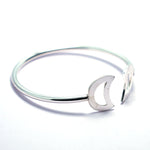 Crescent Silver Bracelet - Openable - Mohnaa Jewels