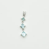 Simple Pendent with Blue Topaz Gemstone in 925 Silver Pendants