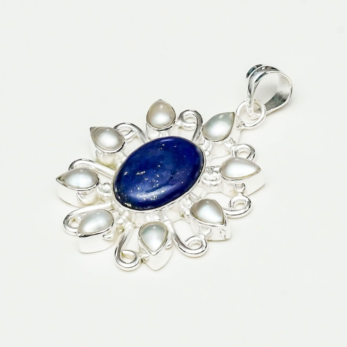 Sun Pendants With Multi Gemstone in High Quality 925 Solid Silver 3