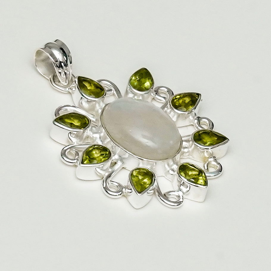 Sun Pendants With Multi Gemstone in High Quality 925 Solid Silver 4