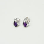 Tops Earring With Amethyst Gemstone in Best Quality 925 Sterling Silver