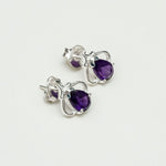Tops Earring With Amethyst Gemstone in Best Quality 925 Sterling Silver