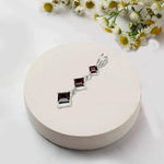 Simple Pendent with Garnet Gemstone in 925 Silver Pendants - Mohnaa Jewels