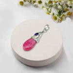 Pink Rhodochrosite Garnet Gemstone Pendants In 925 Silver - Mohnaa Jewels