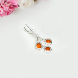 Handmade Pendant With Orange Stone In 925 Sterling Silver - Mohnaa Jewels