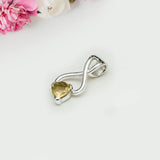 Elegant Pendant with Citrine Gemstone in 925 Silver - Mohnaa Jewels