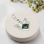 Big Wing Pendant with Multi Gemstone in 925 Sterling Silver 1 - Mohnaa Jewels