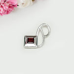 Designer Pendants With Garnet Gemstone In 925 Sterling Silver - Mohnaa Jewels